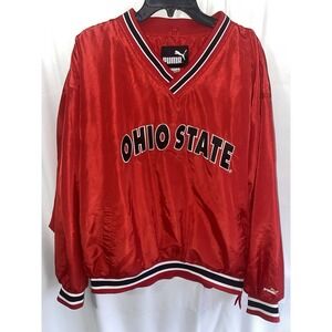 Vintage Ohio State Buckeyes Puma Pullover Windbreaker Jacket Mens XL